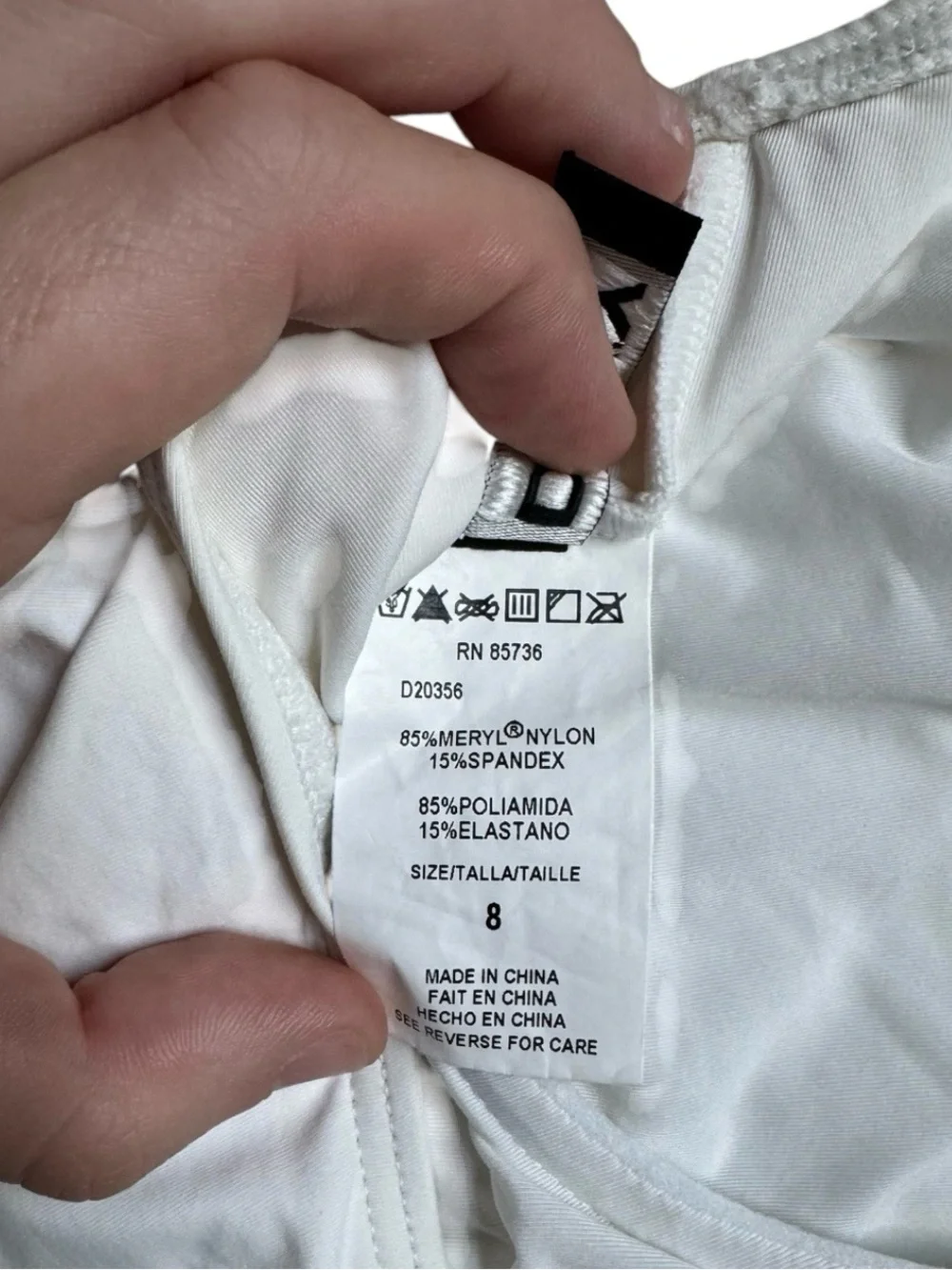 DKNY White One-Piece Bathing Suit - Picture 7 of 7